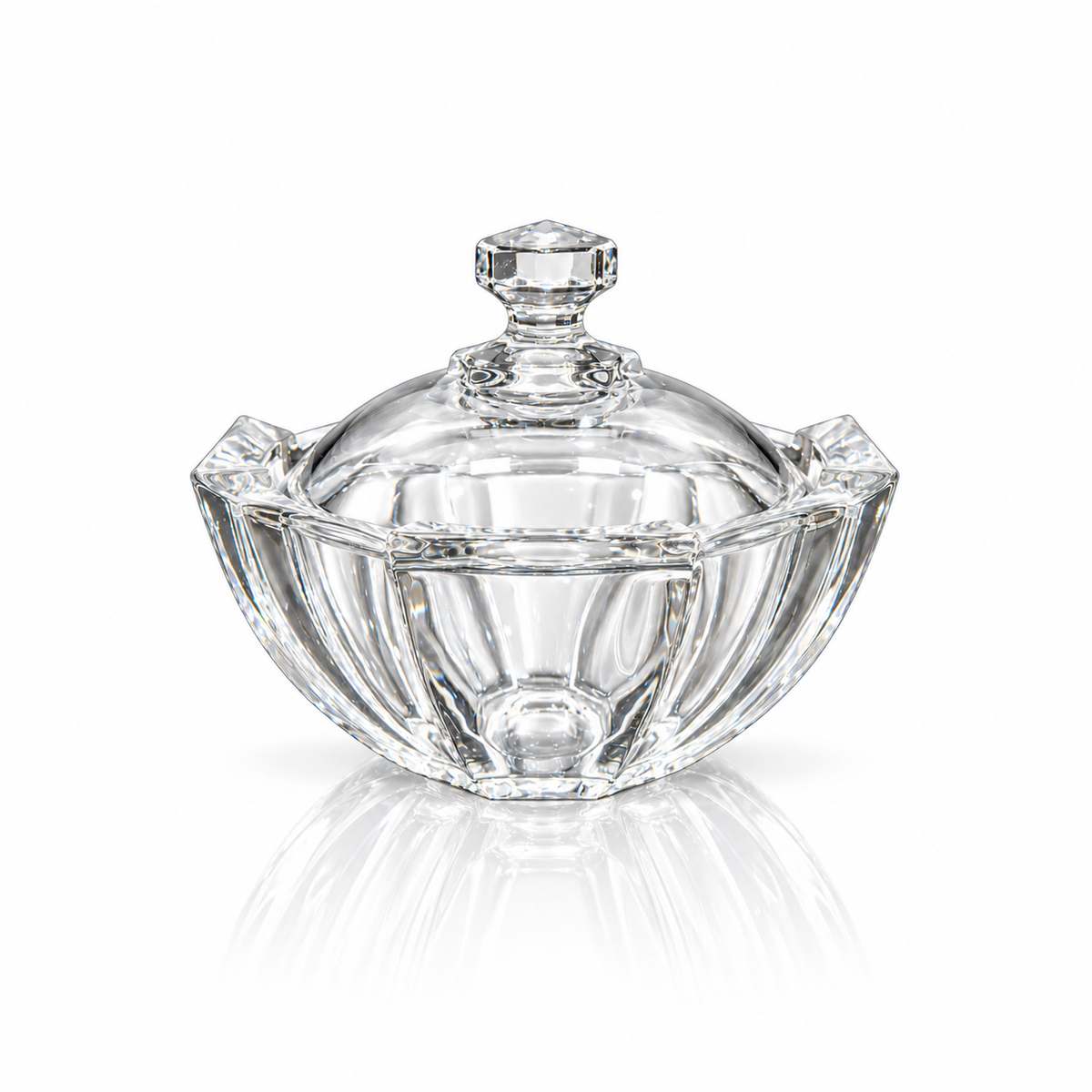 Crystal candy bowl with lid