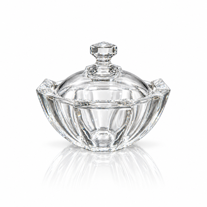 Crystal candy bowl with lid