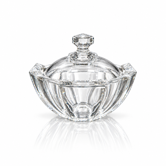 Crystal candy bowl with lid