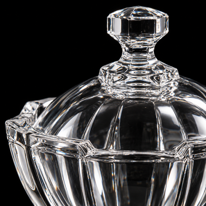 Crystal candy bowl close-up