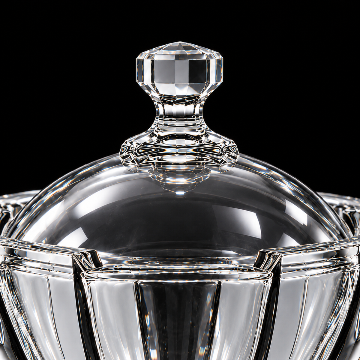 K-485 faceted knob close-up