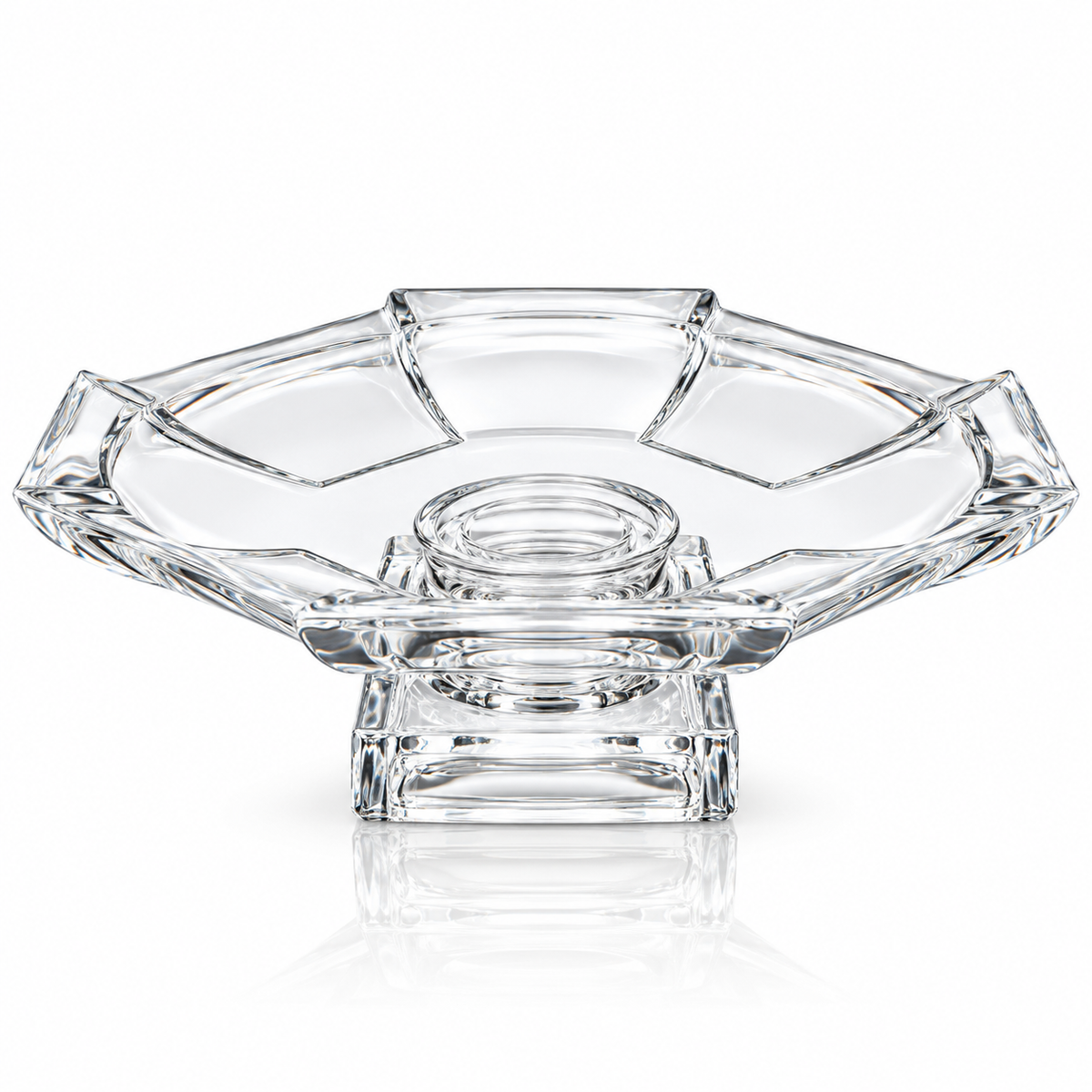 Crystal footed fruit platter