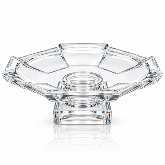 Crystal footed fruit platter