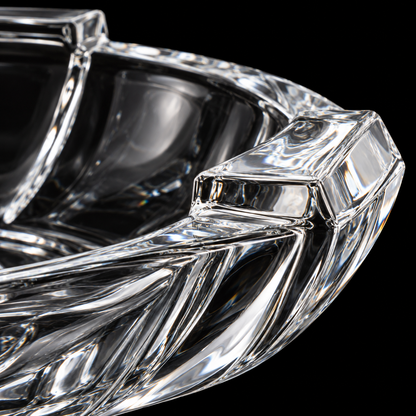 Crystal fruit bowl close-up