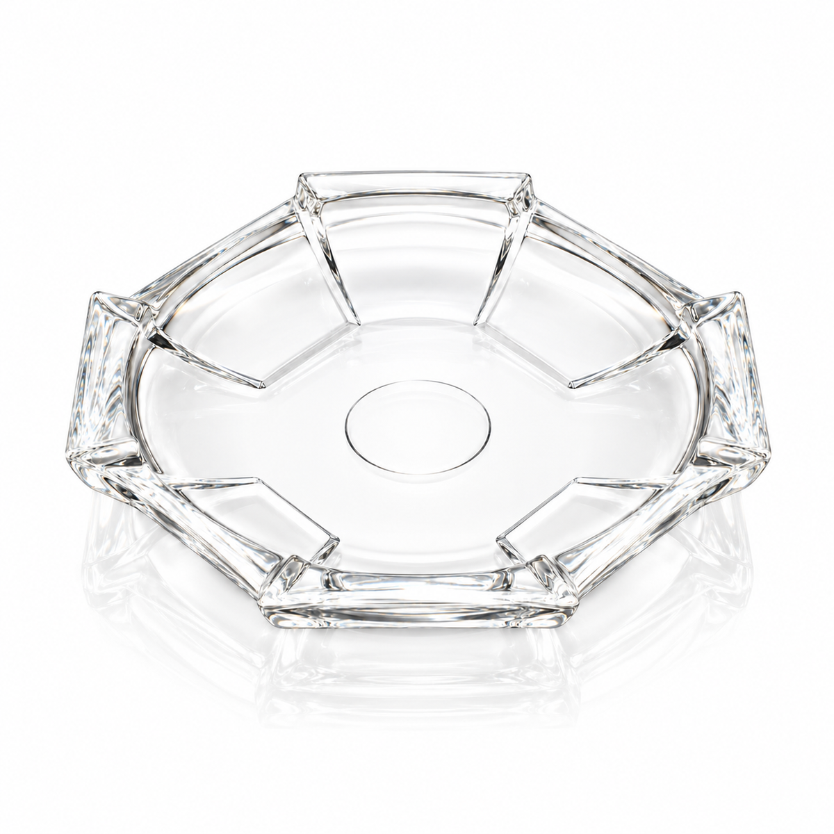 Crystal serving plate