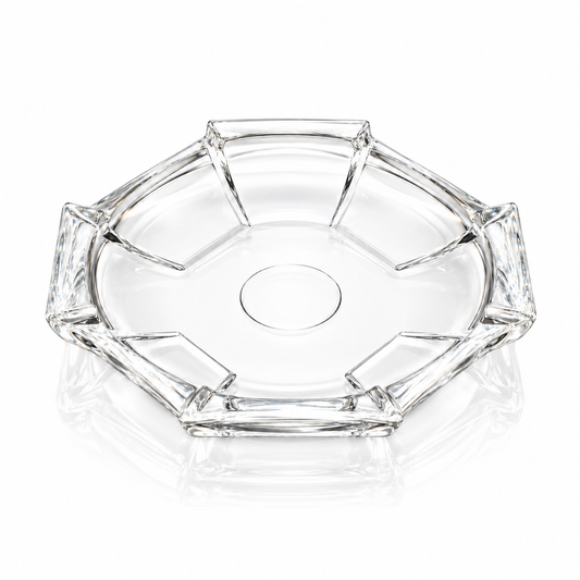 Crystal serving plate