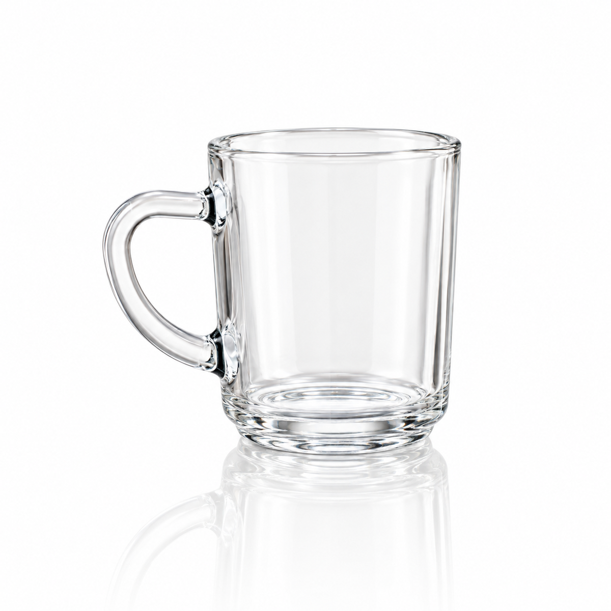 M-101 clear glass mug on white