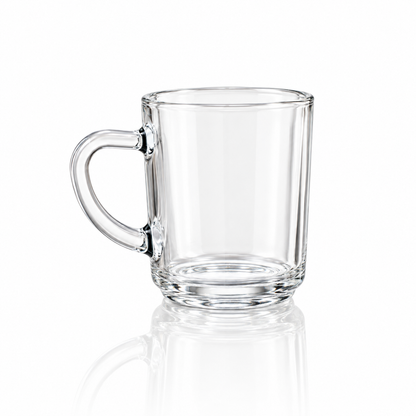 M-101 clear glass mug on white