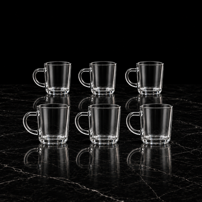 M-101 glass mugs on black marble