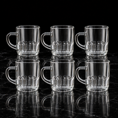 M-102 glass mugs on black marble