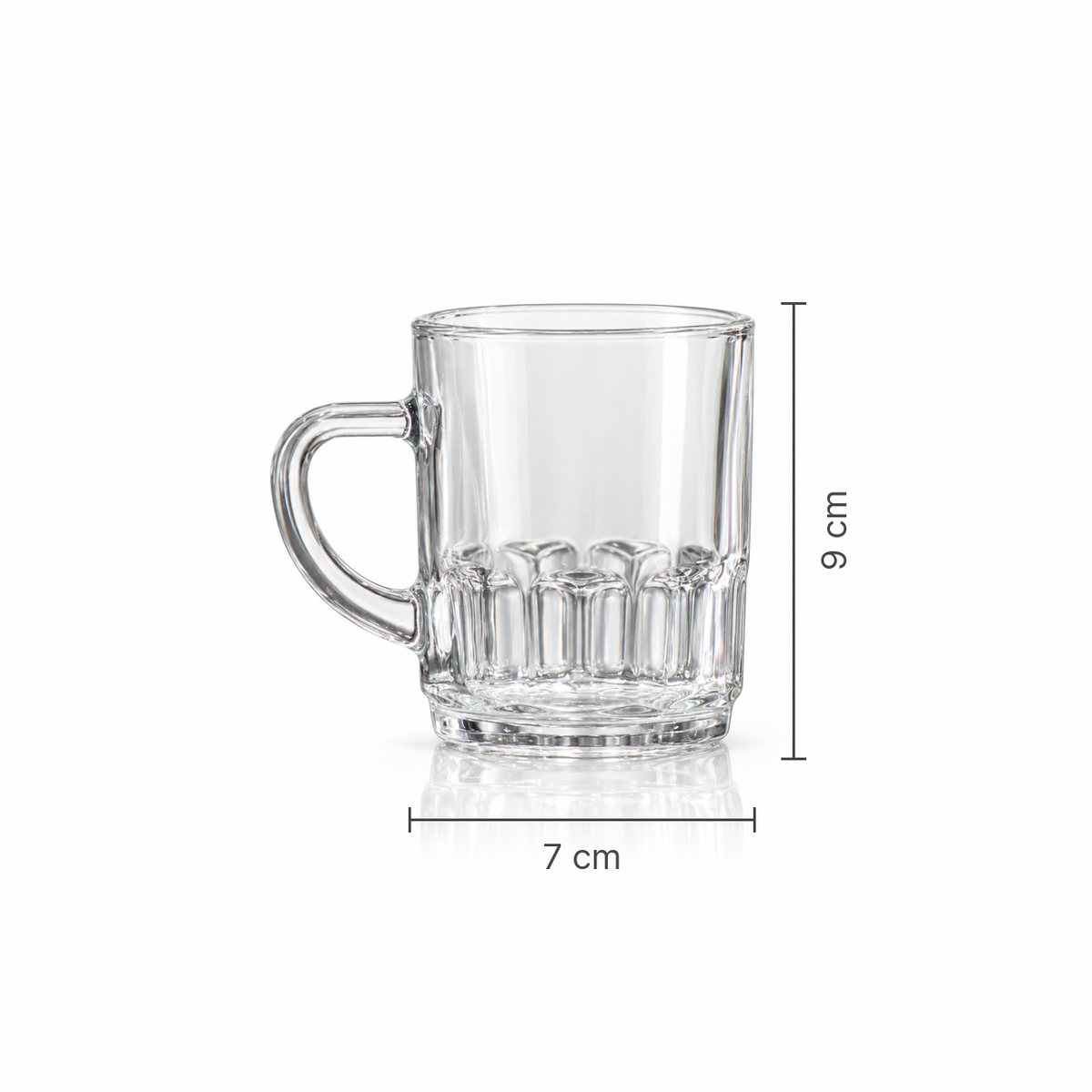 M-102 glass mug dimensions 7 x 9 cm
