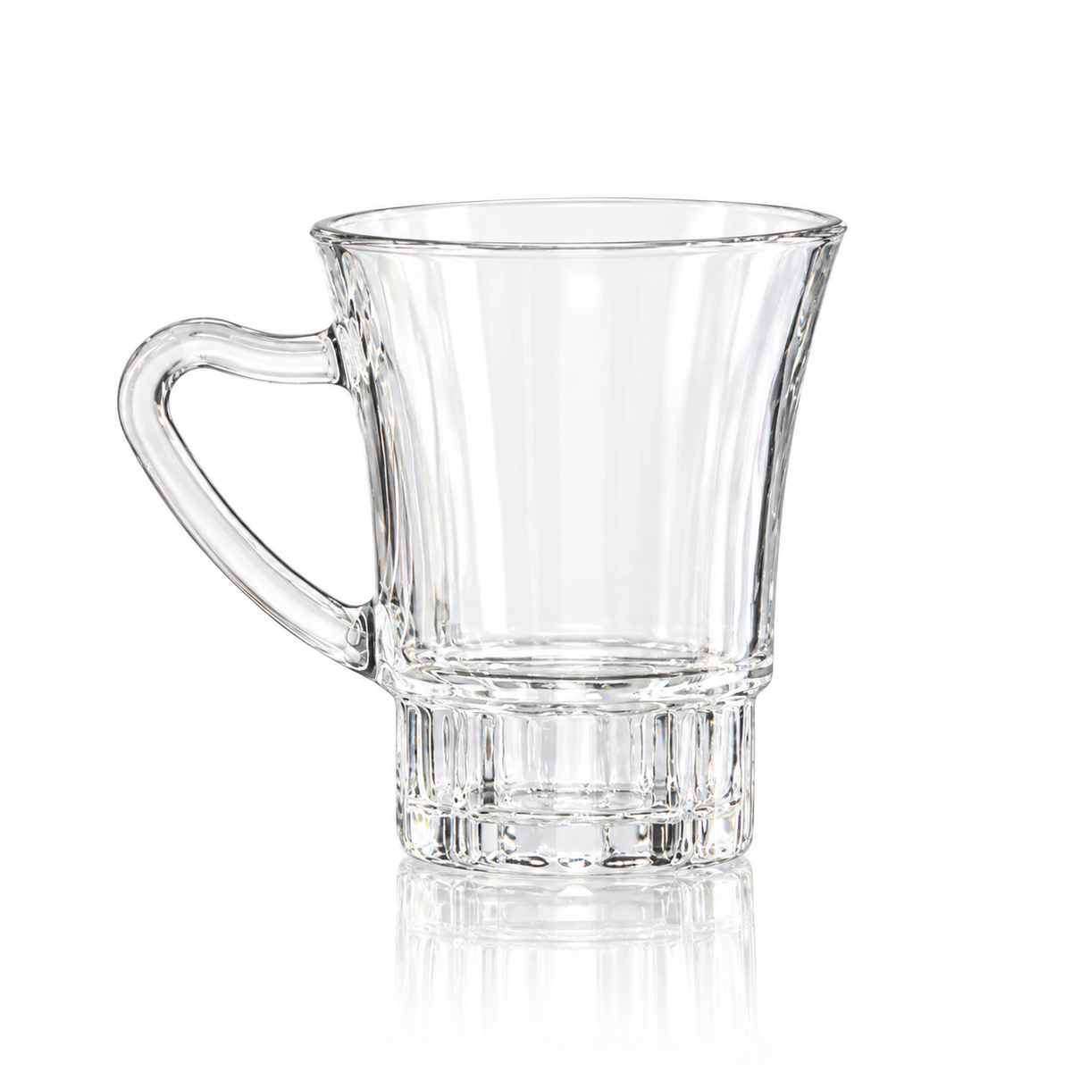 M-104 flared glass mug on white