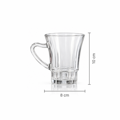 M-104 glass mug dimensions 8 x 10 cm