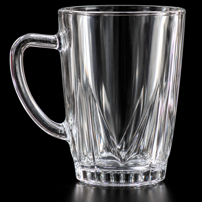 M-105 glass mug detail close-up