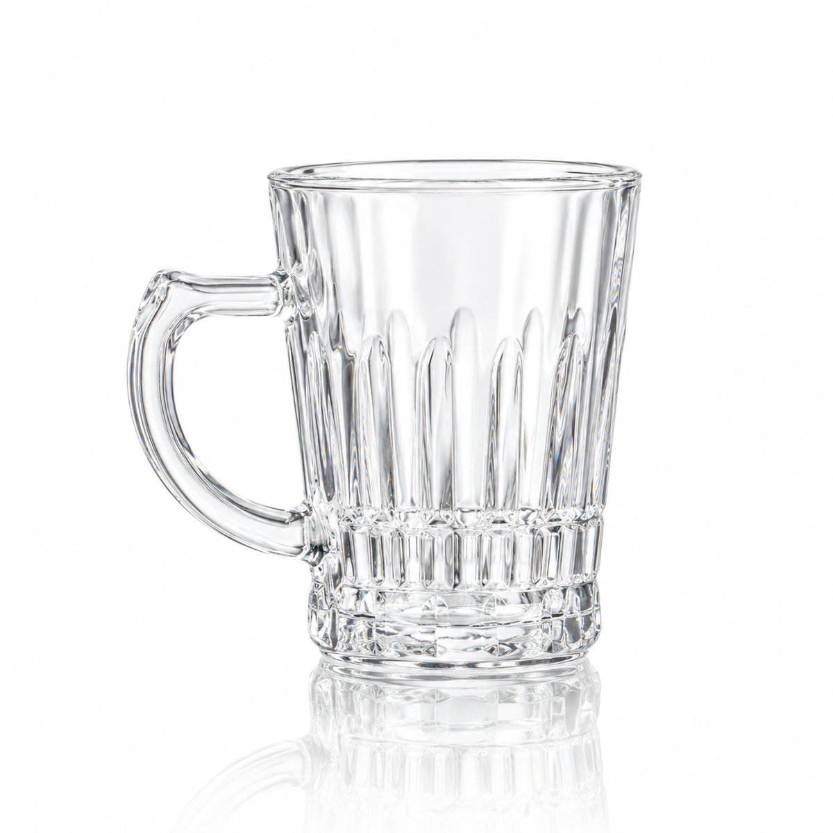M-106 cut glass mug on white
