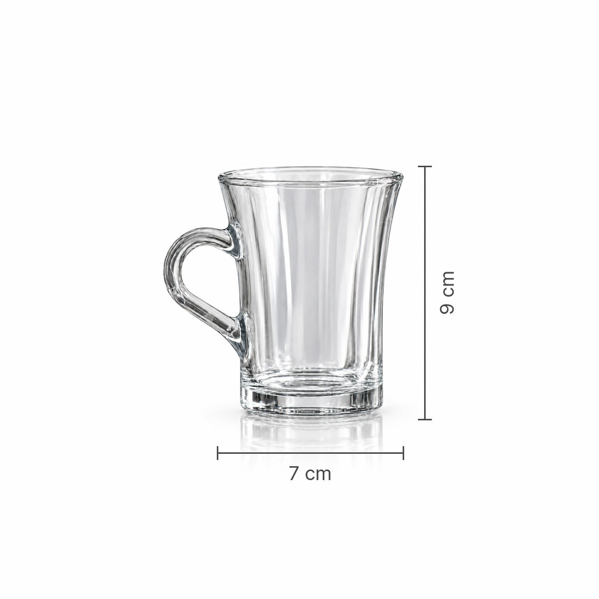 M-107 glass mug dimensions 7 x 9 cm