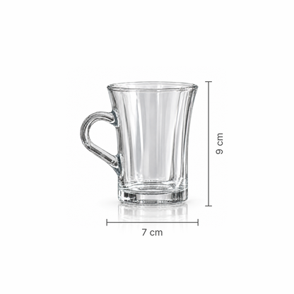 M-107 glass mug dimensions 7 x 9 cm