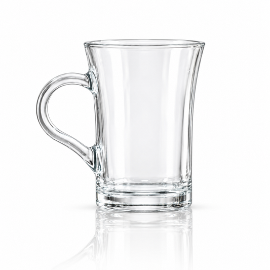 M-108 tulip glass mug on white