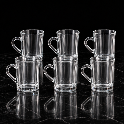 M-109 glass mugs on black marble