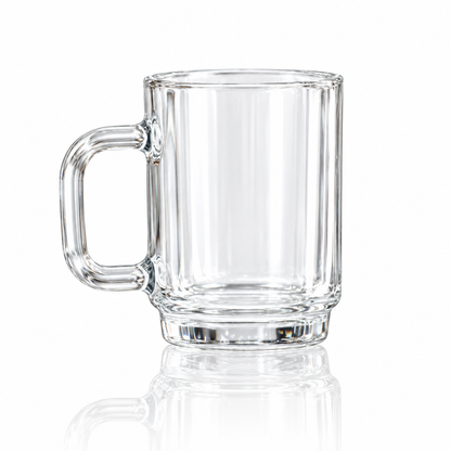 M-111 glass mug on white