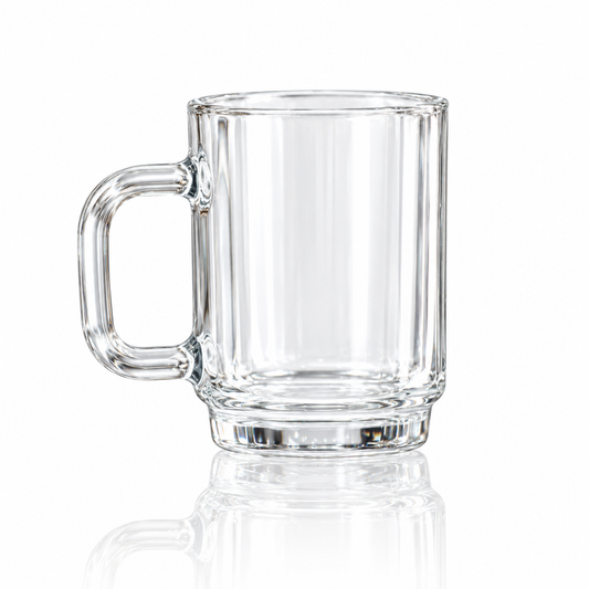 M-111 glass mug on white