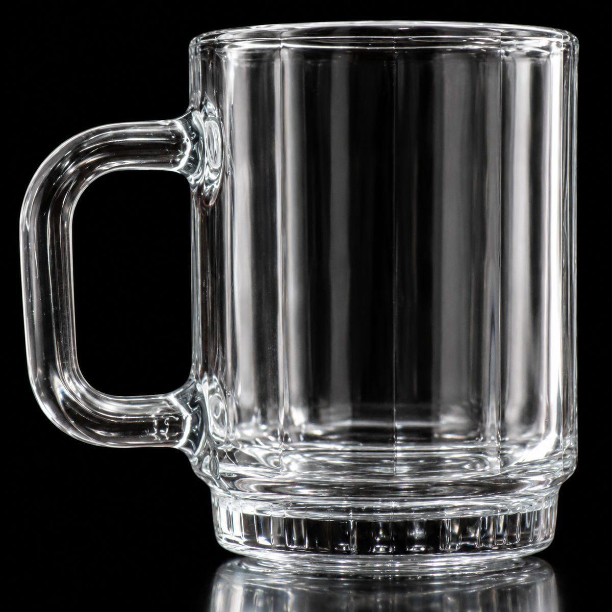 M-111 glass mug detail close-up