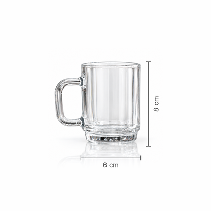 M-111 glass mug dimensions 6 x 8 cm