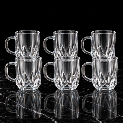 M-112 glass mugs on black marble