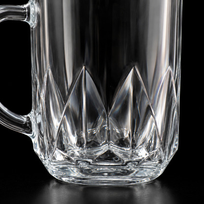 M-112 glass mug cut detail close-up