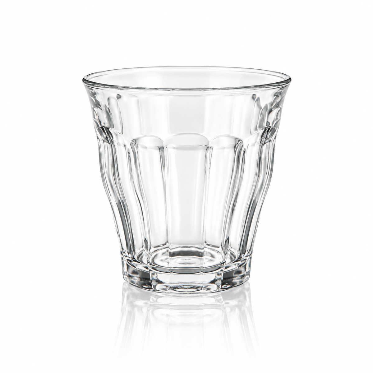 M-115 paneled glass tumbler on white