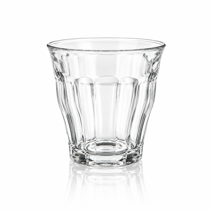 M-115 paneled glass tumbler on white