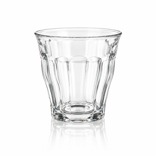 M-115 paneled glass tumbler on white