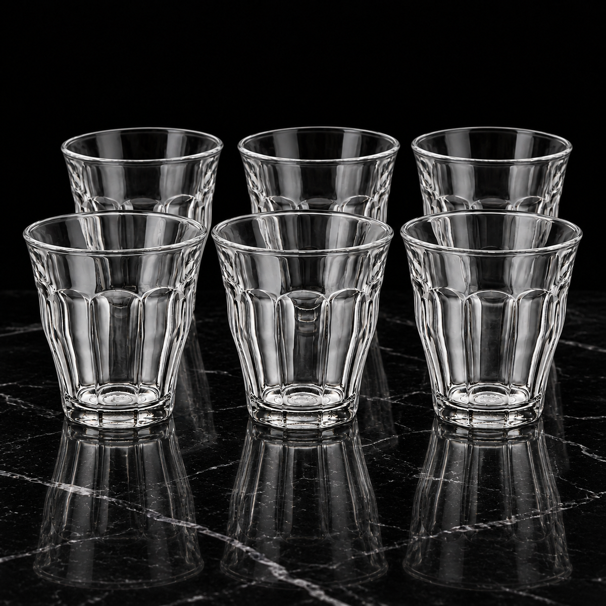 M-115 glasses on black marble