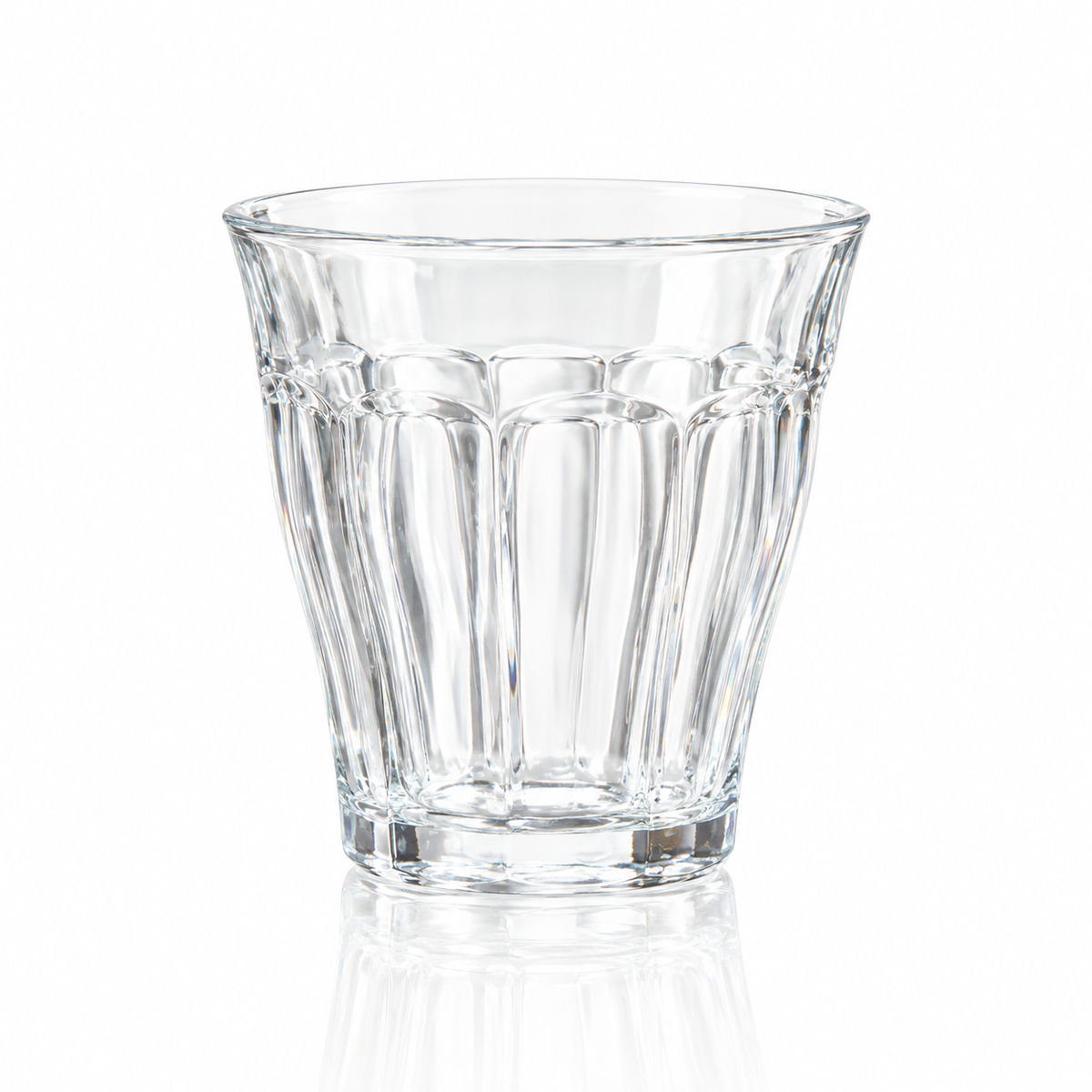 M-119 paneled glass tumbler on white
