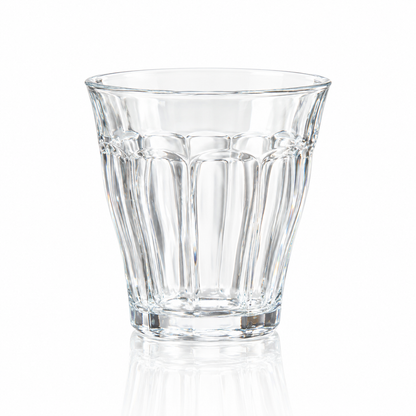 M-119 paneled glass tumbler on white