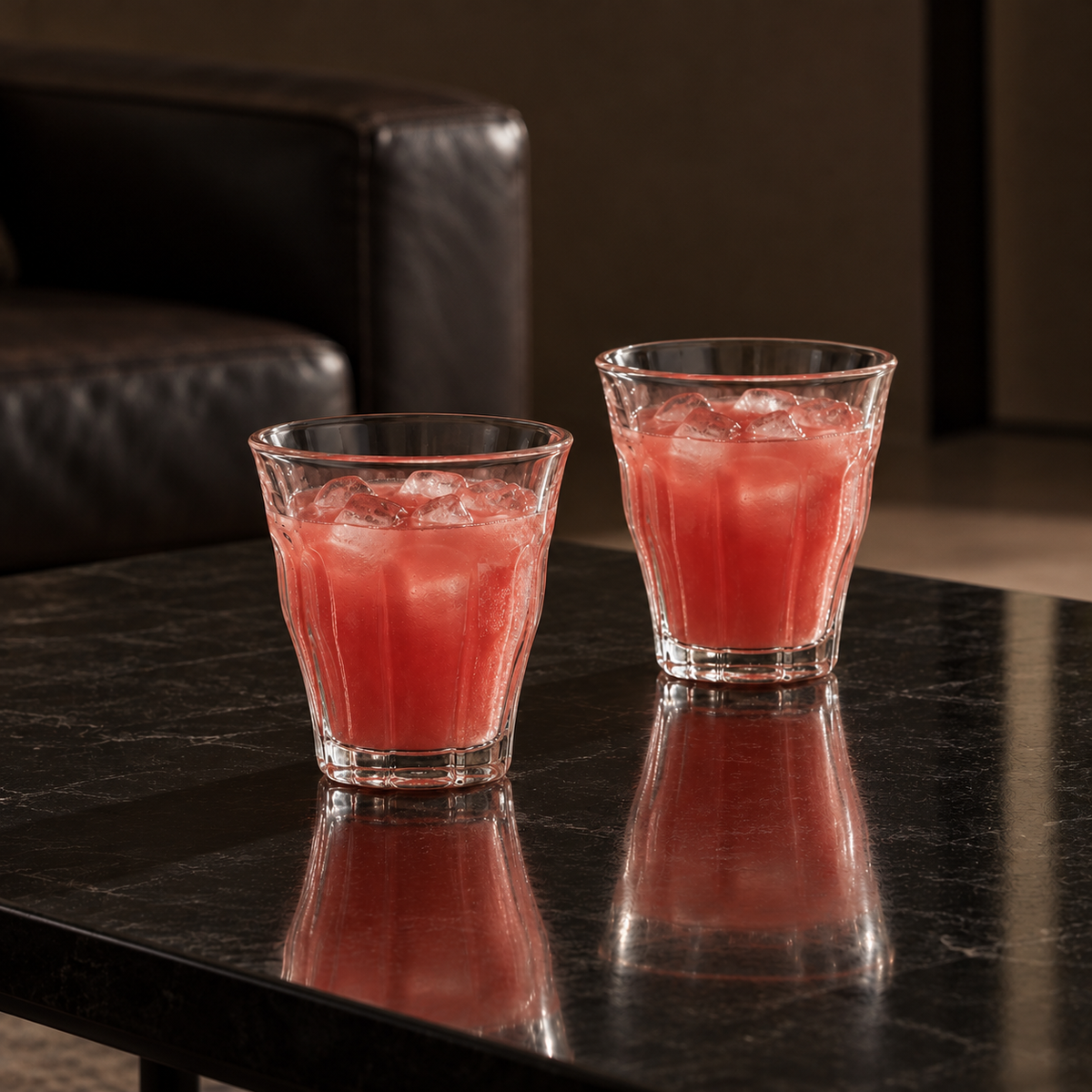 M-119 glasses with watermelon juice
