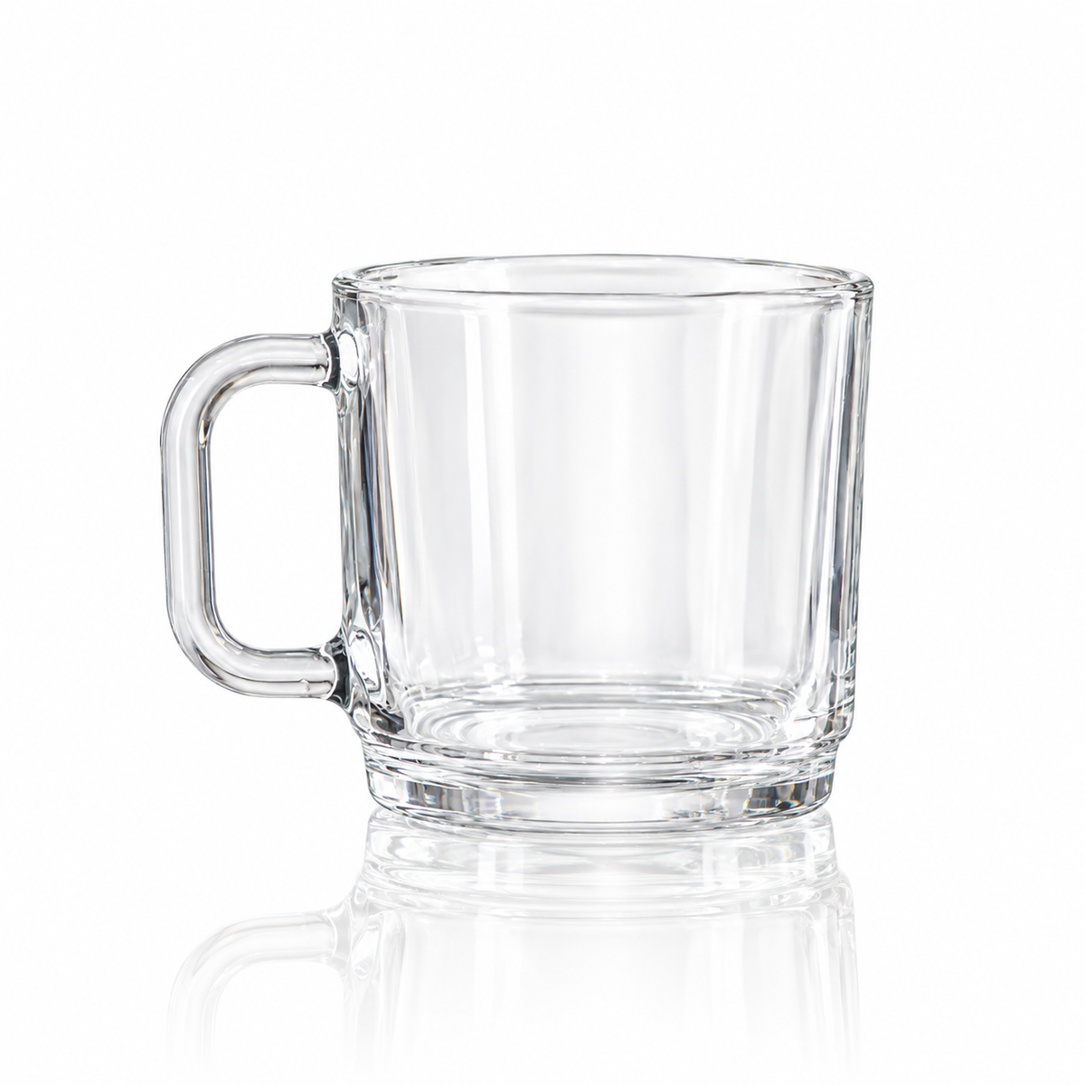 Clear glass mug
