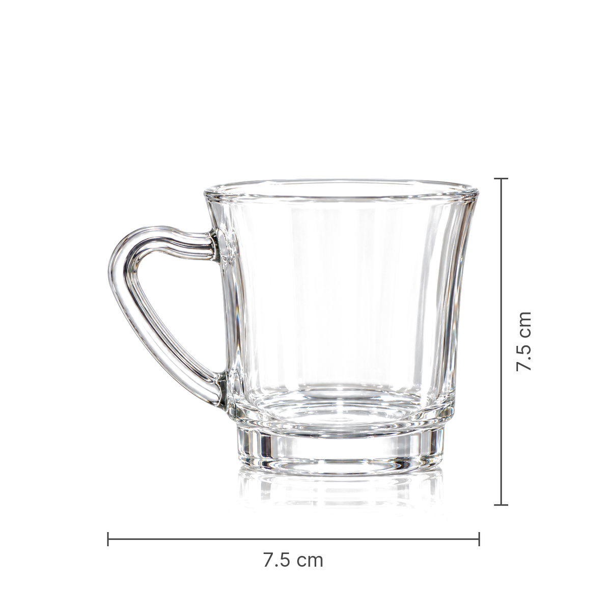 Clear glass mug set