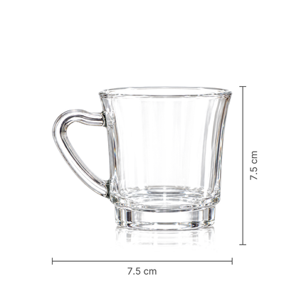 Clear glass mug set