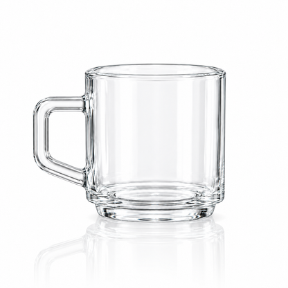 M-121 stacking glass mug on white