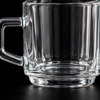 M-121 glass mug close-up
