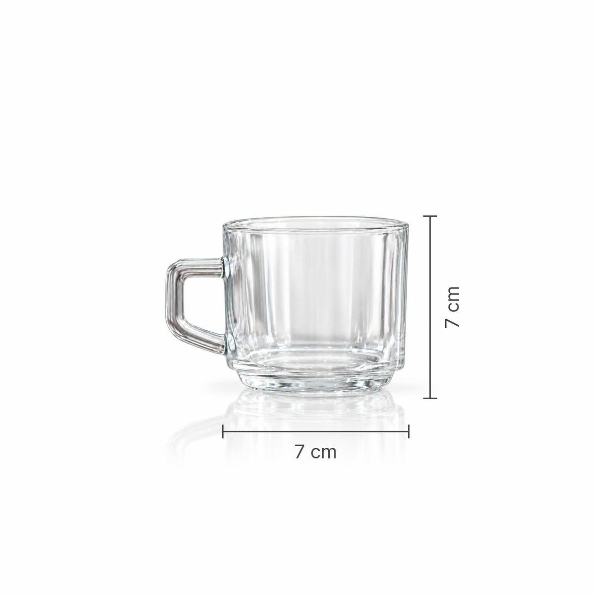 M-121 glass mug dimensions 7 x 7 cm
