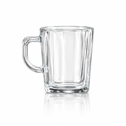 M-122 tapered glass mug on white