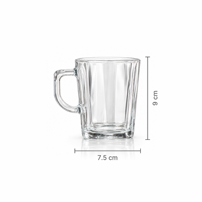 M-122 glass mug dimensions 7.5 x 9 cm