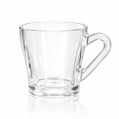 M-203 glass tea mug on white