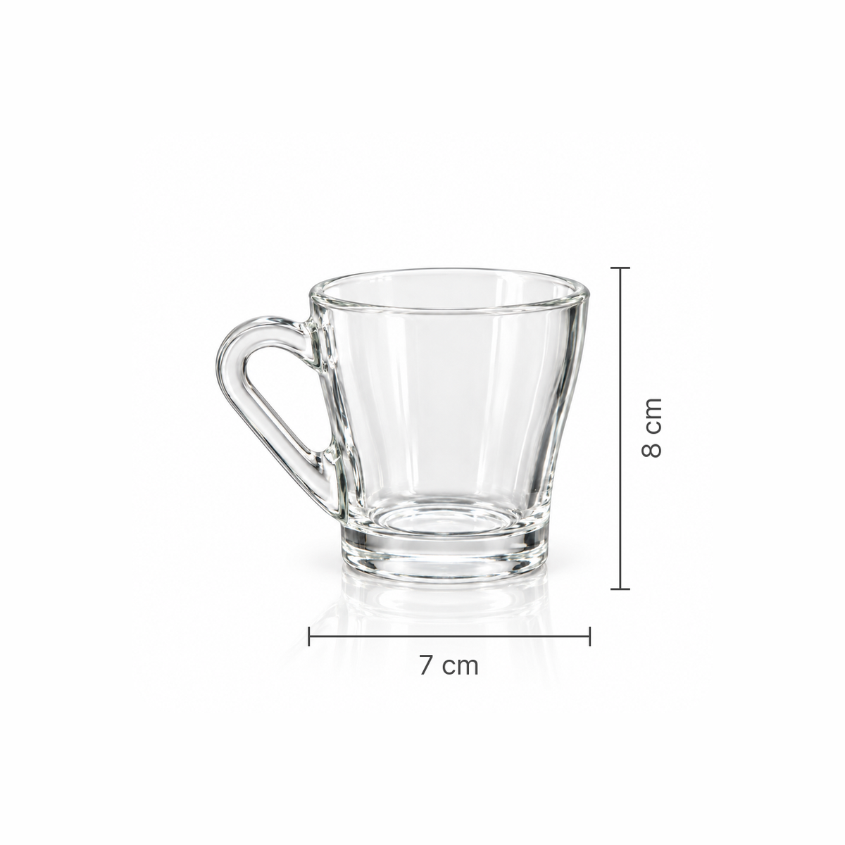 M-203 glass mug dimensions 7 x 8 cm