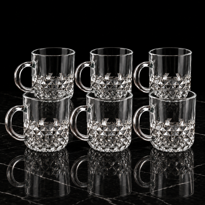 M-207 glass mugs on black marble