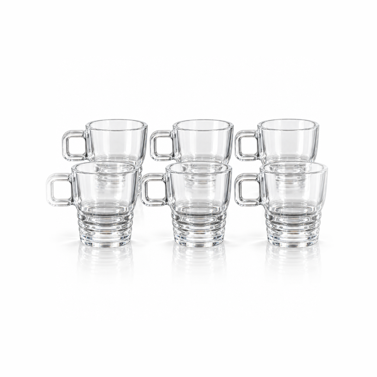 M-209 glass mug set of 6