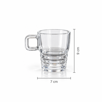 M-209 glass mug dimensions 7 x 9 cm