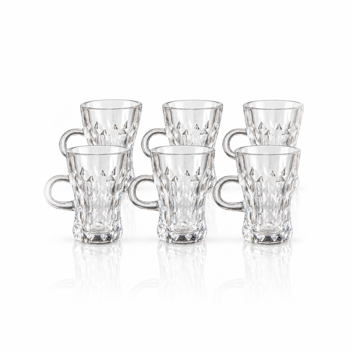 M-210 glass tea cup set of 6